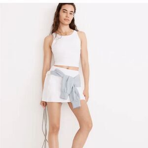 Madewell White Skater Skirt